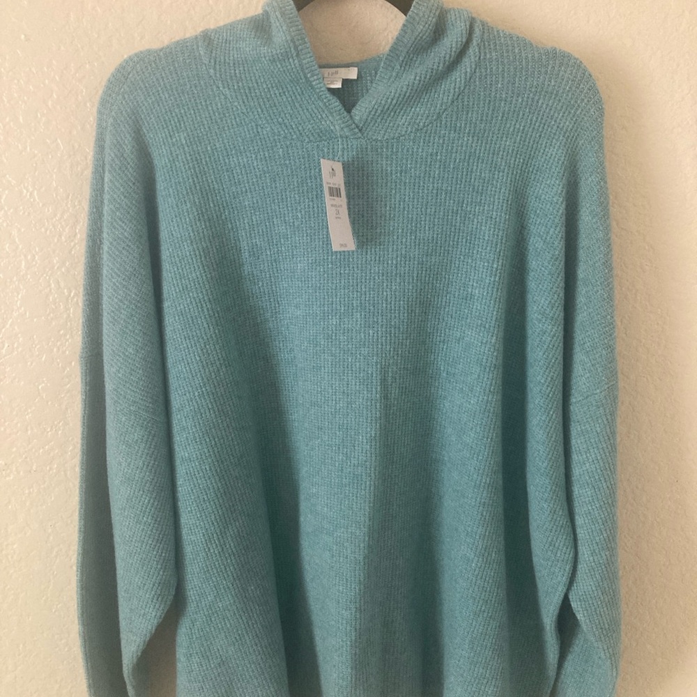 J. Jill Teal Cowl Neck Sweater